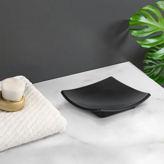 Square Arch Black Soap Dish